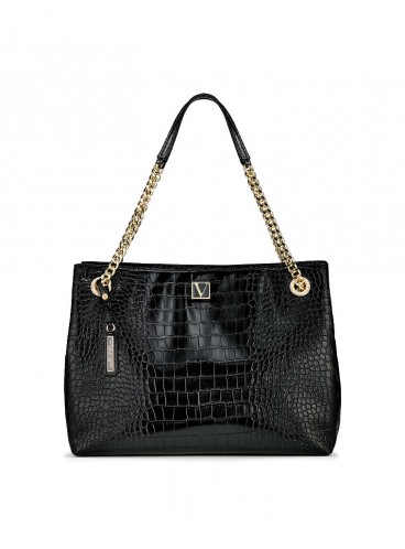 Стильная сумка The Victoria Shoulder от Victoria's Secret - Black Croc