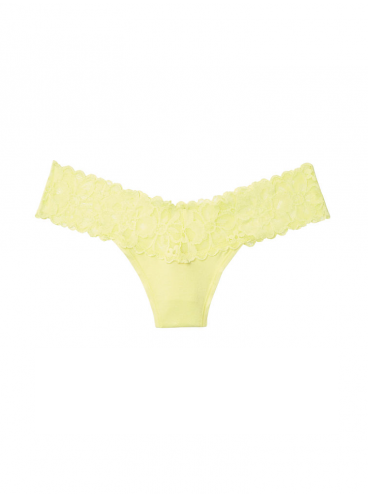 Трусики-стрінги Victoria's Secret із колекції Cotton Lace - Lime Yellow