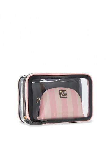 Набір із 3-х косметичок Signature Stripe від Victoria's Secret