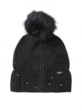 Докладніше про Стильна шапка Pom-Pom Hat від Victoria&#039;s Secret - Black