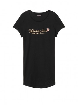 Докладніше про Нічна сорочка від Victoria&#039;s Secret - Black Logo Flower