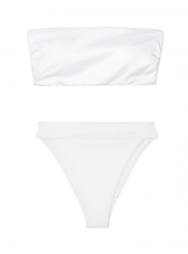 Докладніше про NEW! Стильний купальник Ribbed Bandeau від Victoria&#039;s Secret - White