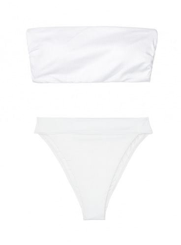 NEW! Стильний купальник Ribbed Bandeau від Victoria's Secret - White