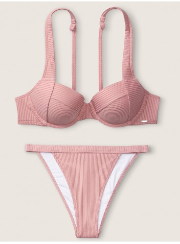 Стильний купальник Ribbed Push Up від Victoria's Secret PINK - Damsel Pink