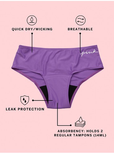 Менструальні трусики-хіпстер від Victoria's Secret PINK - Black