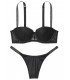 Комплект белья Lightly Lined Jewel Strap от Victoria's Secret - Black 