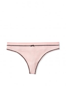 Докладніше про Трусики-стрінги Victoria&#039;s Secret із колекції Seamless Knit Pop Trim - Purest Pink