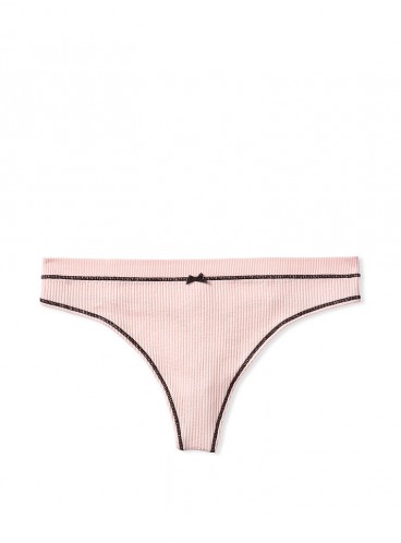 Трусики-стринги Victoria's Secret из коллекции Seamless Knit Pop Trim - Purest Pink