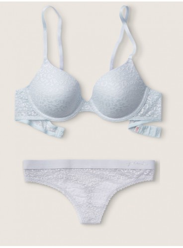 Комплект білі серії Wear Everywhere від Victoria's Secret PINK - Hydrangea Blue Shine