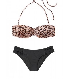 Стильний купальник Malta Bandeau від Victoria's Secret - Natural Leopard