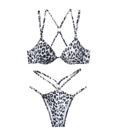 NEW! Стильный купальник Malibu Love Fabulous от Victoria's Secret - Black & White Leopard