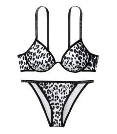 NEW! Стильний купальник Malibu Fabulous Logo від Victoria's Secret - Black White Leopard
