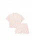 Піжамка з шортиками Cropped Satin Jacquard від Victoria's Secret - Pink Fizz