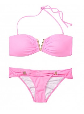 Фото NEW! Стильний купальник Venice V-hardware Bandeau від Victoria's Secret - Pink Splash