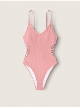 Фото Стильний рифлений купальник-монокіні Victoria's Secret PINK - Damsel Pink