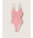 Стильний рифлений купальник-монокіні Victoria's Secret PINK - Damsel Pink