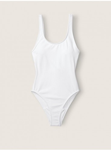 Стильний купальник-монокіні Scoop Neck від Victoria's Secret PINK - Optic White