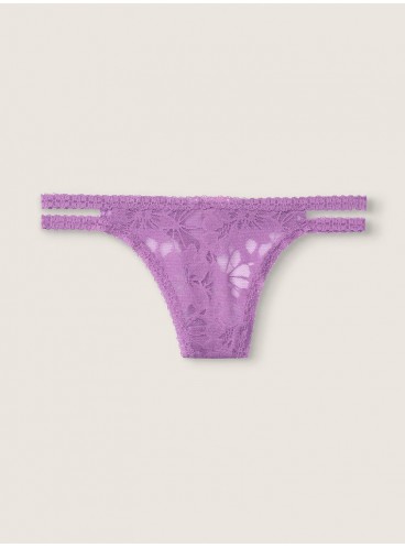 Трусики-стринги Victoria's Secret PINK из коллекции Lace Strappy - Amethyst Orchid
