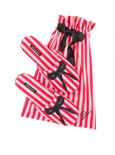 М'які тапочки Signature Satin & Bow від Victoria's Secret + мішечок у подарунок