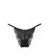 Мереживні трусики-бразиліани Love by Victoria Logo Hardware Lace від Victoria's Secret - Black