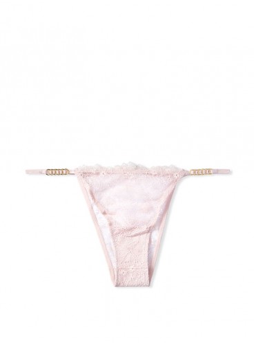 Трусики-бразилианы Lace & Ring Hardware Brazilian от Victoria's Secret - Sheer Pink