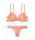 Комплект білизни Lace Ring Hardware Push-Up від Victoria's Secret - Peach Pink