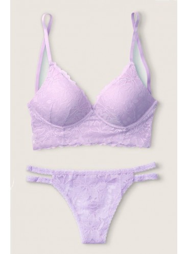 Комплект бeлья Lace Wireless Push-Up Bralette от Victoria's Secret PINK - Cabana Purple