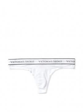 Докладніше про Трусики-стрінги Victoria&#039;s Secret із колекції Stretch Cotton - White