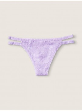 Фото Трусики-стринги Victoria's Secret PINK из коллекции Lace Strappy - Cabana Purple