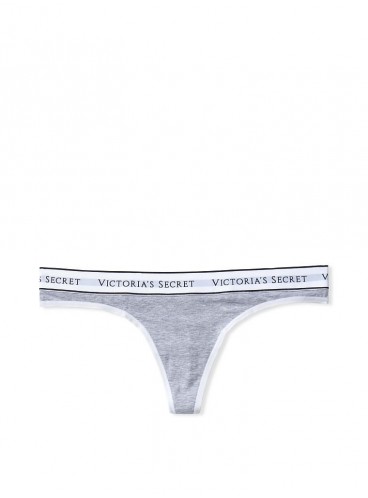 Трусики-стринги Victoria's Secret из коллекции Stretch Cotton - Heather Grey