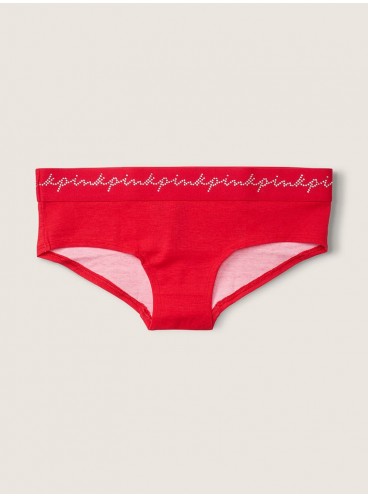 Бавовняні трусики-хіпстер Victoria's Secret PINK - Red