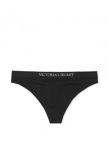 Трусики-стрінги Seamless Logo від Victoria's Secret - Black