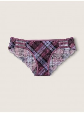 Докладніше про Мереживні трусики-чікстер від Victoria&#039;s Secret PINK - Mauve Ice Dusty Periwinkle Plaid