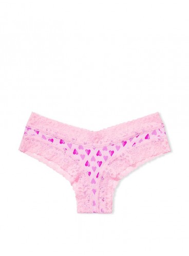 Кружевные трусики-чики от Victoria's Secret - Pink Flora Sketch Heart