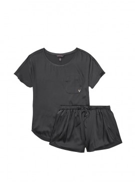 Докладніше про Піжамка з шортиками Oversized T-Shirt &amp; Petal Short від Victoria&#039;s Secret - Black