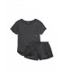 Піжамка з шортиками Oversized T-Shirt & Petal Short від Victoria's Secret - Black