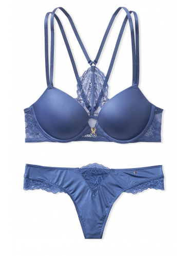 Комплект білизни Lace-back Front-close Push-Up від Victoria's Secret - Aegean Blue