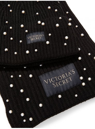Набор шапка+шарф Embellished Beanie & Scarf Set от Victoria's Secret