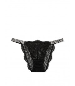 Мереживні трусики-бікіні Shine Strap з колекції Very Sexy від Victoria's Secret - Black