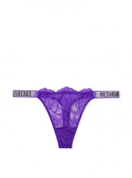 Фото Кружевные трусики-стринги Shine Strap из коллекции Very Sexy от Victoria's Secret - Bright Violet