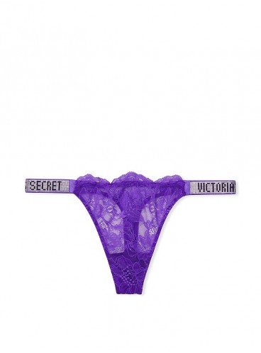 Мереживні трусики-стрінги Shine Strap з колекції Very Sexy від Victoria's Secret - Bright Violet