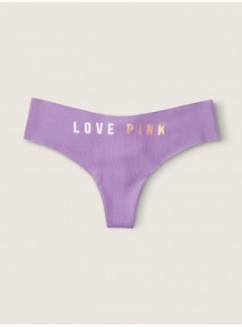 Фото Трусики-стринги Victoria's Secret PINK - Chalk Violet With Graphic