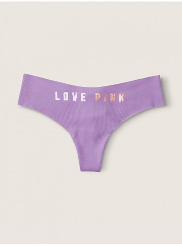 Трусики-стринги Victoria's Secret PINK - Chalk Violet With Graphic