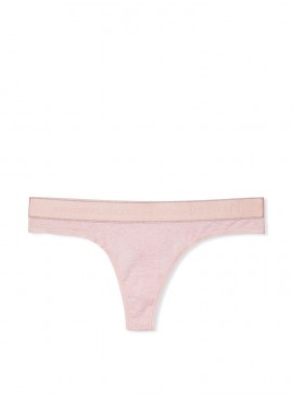 Докладніше про Трусики-стрінги Shine Heather Cotton Logo від Victoria&#039;s Secret - Pink Petal Heather