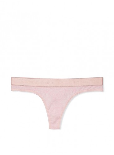 Трусики-стринги Shine Heather Cotton Logo от Victoria's Secret - Pink Petal Heather