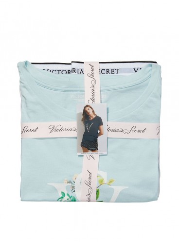 Піжамка з шортиками Victoria's Secret із серії Cotton Short - Icy Lavender Stripe