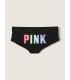 Бавовняні трусики-хіпстер Victoria's Secret PINK - Pure Black with Graphic