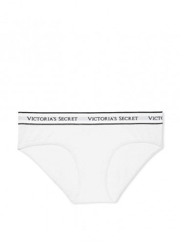 Хлопковые трусики-хипстер Victoria's Secret из коллекции Cotton Logo - White