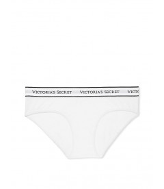 Бавовняні трусики-хіпстер Victoria's Secret з колекції Cotton Logo - White