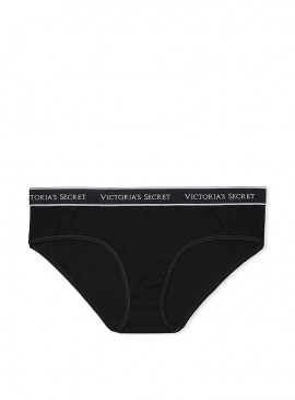Фото Бавовняні трусики-хіпстер Victoria's Secret із колекції Cotton Logo - Black